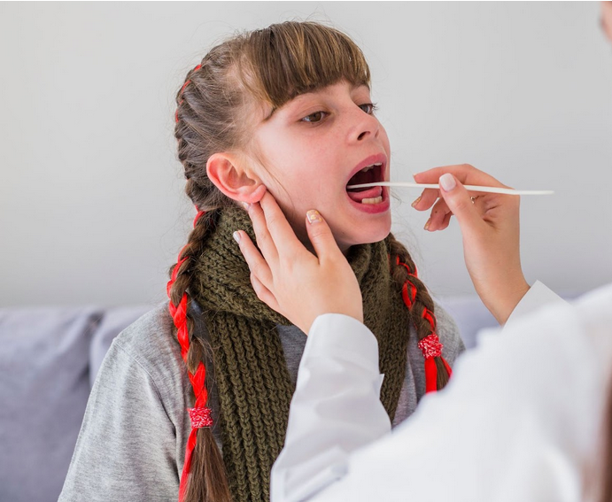 تشخيص التهاب اللوزتين